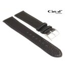 Feines Graf Rindleder Uhrenarmband Modell Derby schwarz 18 mm, Handarbeit
