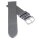 Design metallic Leder Uhrenarmband Modell Glamour grau 12 mm