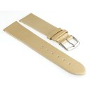 Design metallic Leder Uhrenarmband Modell Glamour vanille 20 mm