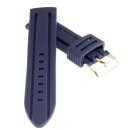 Silikon Uhrenarmband Modell Barracuda blau 28 mm