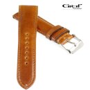 Graf Shell Cordovan Uhrenarmband Modell Appaloosa cognac 20 mm, Handarbeit