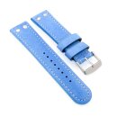 Echt Wasserbüffel Flieger-Uhrenarmband Modell Starbuck-NL hell-blau 18 mm