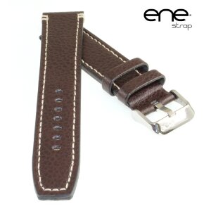 ene strap Büffelleder Uhrenarmband Modell Dallas mocca-WN 26 mm, wasserfest