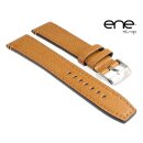 ene strap Büffelleder Uhrenarmband Modell Dallas cognac-TiT 18 mm, wasserfest