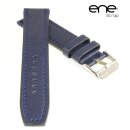 ene strap Büffelleder Uhrenarmband Modell Dallas blau-TiT 20 mm, wasserfest