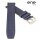 ene strap Büffelleder Uhrenarmband Modell Dallas blau-TiT 22 mm, wasserfest