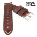 GEO-Straps Rindleder Uhrenarmband Modell Aeronaut dunkelbraun-WN 18 mm