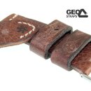 GEO-Straps Rindleder Uhrenarmband Modell Aeronaut dunkelbraun-WN 24 mm