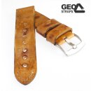 GEO-Straps Rindleder Uhrenarmband Modell Aeronaut hellbraun-WN 18 mm