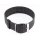 Perlon Durchzugs-Uhrenarmband Modell Robby extralang schwarz 20 mm, Stahlschließe