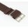 Perlon Durchzugs-Uhrenarmband Modell Robby braun 18 mm, Stahlschließe