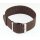 Perlon Durchzugs-Uhrenarmband Modell Robby braun 20 mm, Stahlschließe