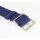 Perlon Durchzugs-Uhrenarmband Modell Robby blau 20 mm, Stahlschließe