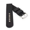 Canvas Textil Uhrenarmband Modell Ventura schwarz 22 mm