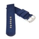 Canvas Textil Uhrenarmband Modell Ventura blau 22 mm