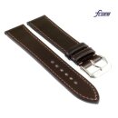 Fluco feines Uhrenarmband Shell Cordovan Modell Shellton mocca 20 mm Handarbeit