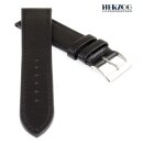 Herzog Soft-Pferdeleder Uhrarmband Modell Rodeo schwarz 22 mm Handarbeit