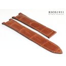 RIOS1931 Alligator Uhrenarmband für Cartier Pasha cognac 18/16 mm für Faltschließe
