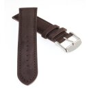 Feinstes Veloursleder Uhrenarmband Modell Tennessee mocca...