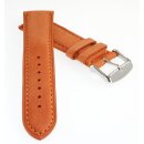 Feinstes Veloursleder Uhrenarmband Modell Tennessee orange 20 mm