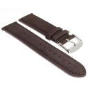 Feinstes Veloursleder Uhrenarmband Modell Tennessee mocca 22 mm