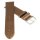Design metallic Leder Uhrenarmband Modell Glamour bronze 16 mm