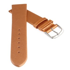 Design metallic Leder Uhrenarmband Modell Glamour kupfer 22 mm