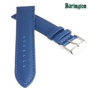 Barington Rindleder Uhrenarmband Modell Fancy blau 18 mm, Handarbeit