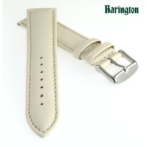 Barington Rindleder Uhrenarmband Modell Fancy beige-creme 20 mm, Handarbeit