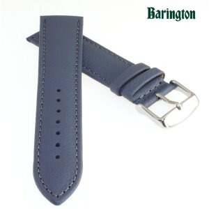 Barington Rindleder Uhrenarmband Modell Fancy denim-blau 20 mm, Handarbeit