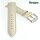 Barington Rindleder Uhrenarmband Modell Fancy beige-creme 22 mm, Handarbeit