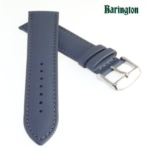 Barington Rindleder Uhrenarmband Modell Fancy denim-blau 22 mm, Handarbeit