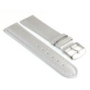 Französisches Kalbsleder Uhrenarmband Modell Basel-DS silber-TiT 18 mm