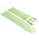 Französisches Kalbsleder Uhrenarmband Modell Basel-DS hellgrün-TiT 18 mm
