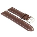 Französisches Kalbsleder Uhrenarmband Modell Basel-DS braun-WN 22 mm