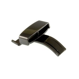 Faltschließe Edelstahl PVD-schwarz poliert, Modell Kipper 16 mm