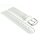 Französisches Kalbsleder Uhrenarmband Modell Basel-DS XL weiß-TiT 20 mm, extralang