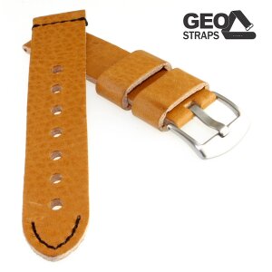 GEO-Straps Old Military softweiches Rindleder Uhrenarmband hellbraun-SN 20 mm