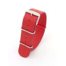 Nato Leder Uhrenarmband Modell United-S rot 20 mm Nato Strap