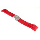 Silikon Rundanstoß Uhrenarmband Modell Round-FS rot...