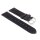 Feinstes Veloursleder Uhrenarmband Modell Tennessee-XS schwarz 16 mm, Kurzlänge