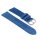 Feinstes Veloursleder Uhrenarmband Modell Tennessee-XS blau 16 mm, Kurzlänge