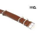 GEO-Straps Nato-Durchzugsband Shell Cordovan Modell Rimini cacao 22 mm