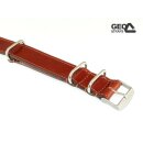 GEO-Straps Nato-Durchzugsband Shell Cordovan Modell Rimini mahagoni 22 mm