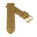 Design Leder Uhrenarmband Modell Goldstar gold-metallic 16 mm