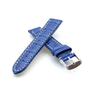 Alligator Uhrenarmband Modell Solothurn königsblau 24 mm