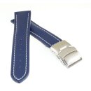 Kalbsleder Uhrenarmband Modell Freiburg-FS navyblau-WN 20...