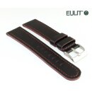 Eulit Bicolor Rindleder Uhrenarmband Modell Olymp schwarz-mocca 20 mm