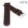 Eulit Bicolor Rindleder Uhrenarmband Modell Olymp schwarz-rot 20 mm