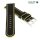 Eulit Bicolor Rindleder Uhrenarmband Modell Olymp schwarz-gelb 24 mm
